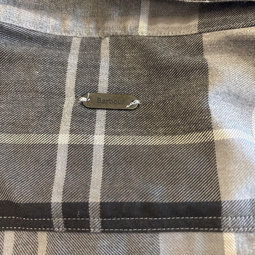 Barbour Winter Tartan Women Size 14 Slim Fit Button down Long Sleeve Plaid Shirt - Picture 9 of 9